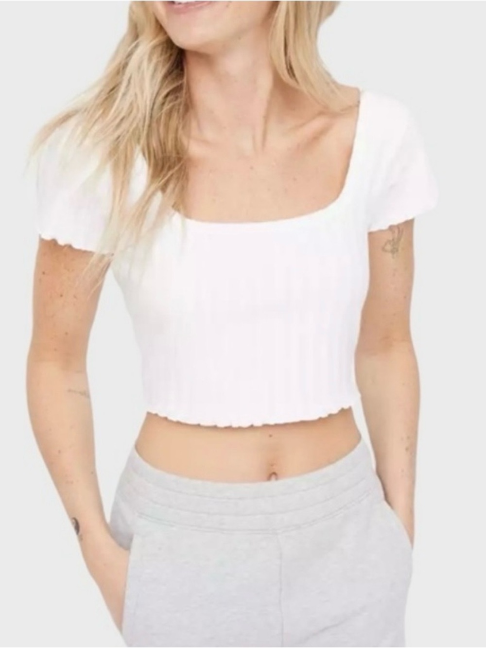 Aerie OFFLINE Groove Stretch Knit Crop Top